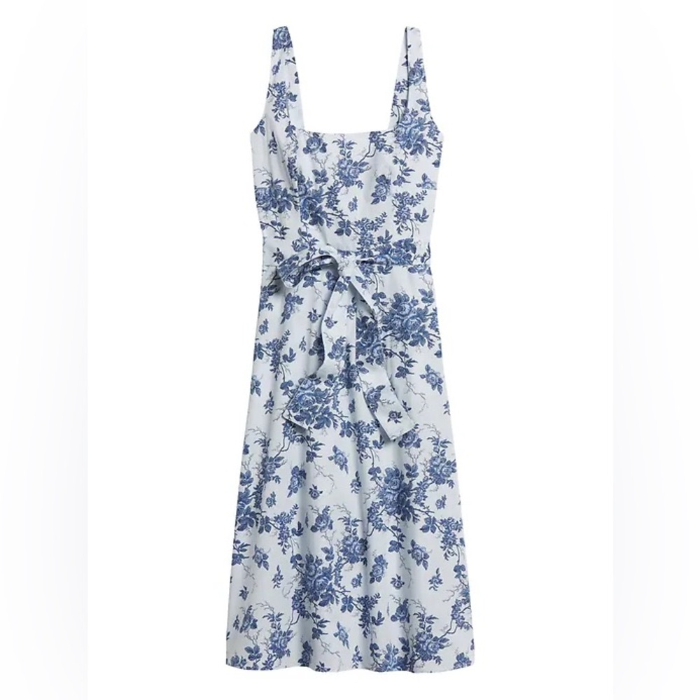 Banana Republic Poplin Square-Neck Midi Length Dress 
Size 2